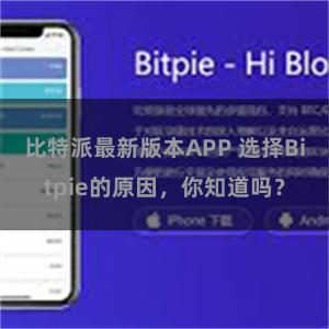 比特派最新版本APP 选择Bitpie的原因，你知道吗？