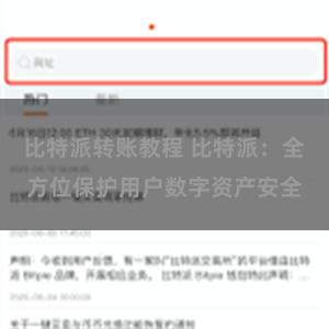 比特派转账教程 比特派：全方位保护用户数字资产安全