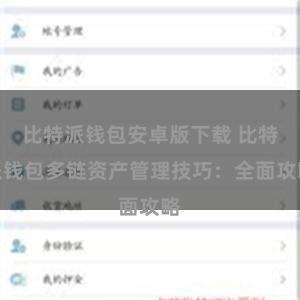 比特派钱包安卓版下载 比特派钱包多链资产管理技巧：全面攻略