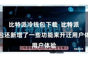 比特派冷钱包下载  比特派钱包还新增了一些功能来升迁用户体验